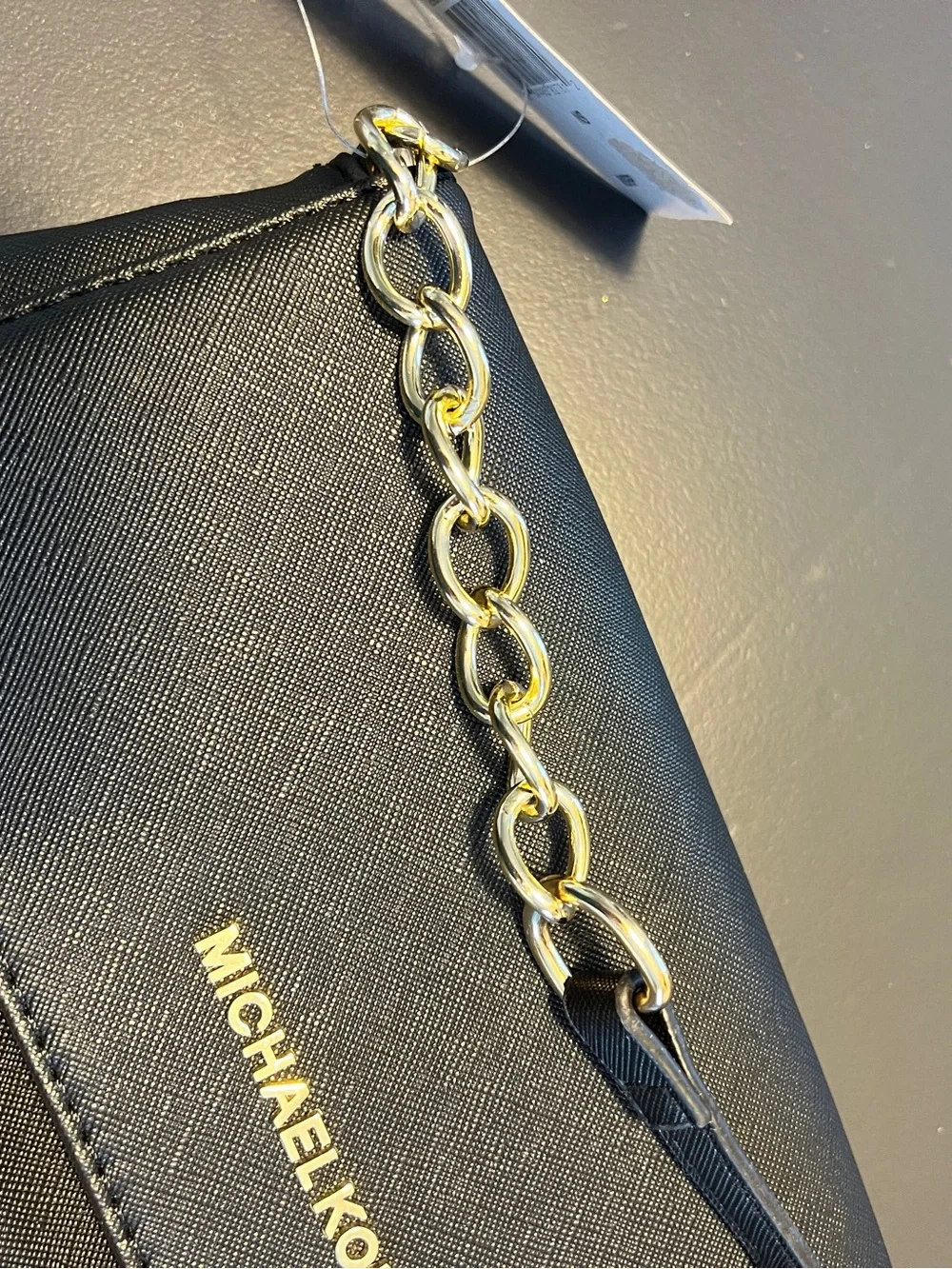 Michael Kors Jet Set Small Saffiano Pouchette with Gold Logo